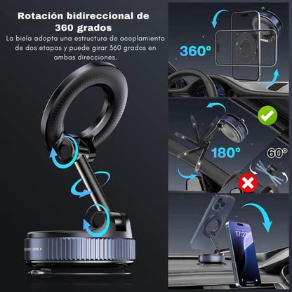 Soporte Magnético - MagFix 360 Mantén tu teléfono seguro mientras conduces con un soporte versátil y resistente.