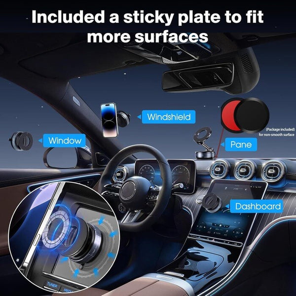 Soporte Magnético - MagFix 360 Mantén tu teléfono seguro mientras conduces con un soporte versátil y resistente.